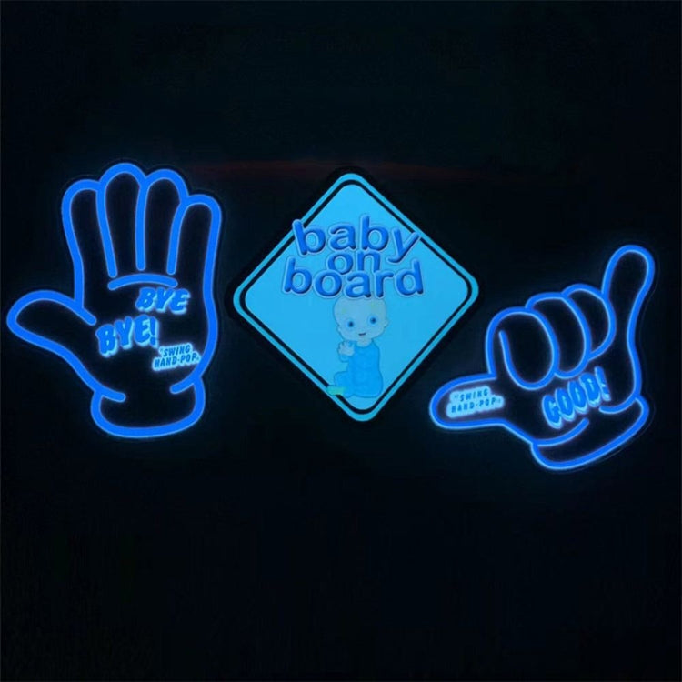 EL Luminous Car Stickers Cold Light Car Stickers Car Luminous Pattern Decoration(Wanted White Red) - Decorative Sticker by PMC TechLife | Online Shopping South Africa | PMC TechLife | Buy Now Pay Later Mobicred