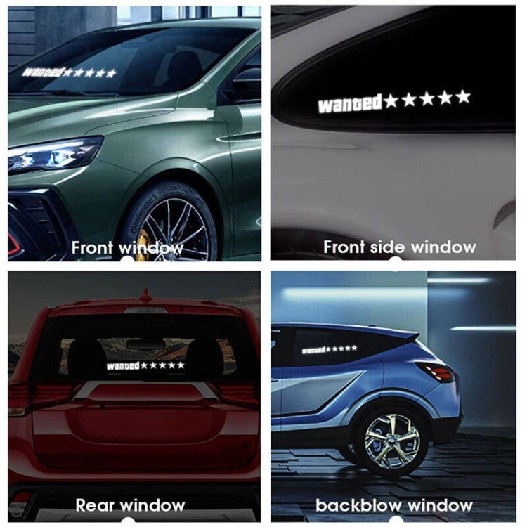 EL Luminous Car Stickers Cold Light Car Stickers Car Luminous Pattern Decoration(Wanted Red) - Decorative Sticker by PMC TechLife | Online Shopping South Africa | PMC TechLife | Buy Now Pay Later Mobicred