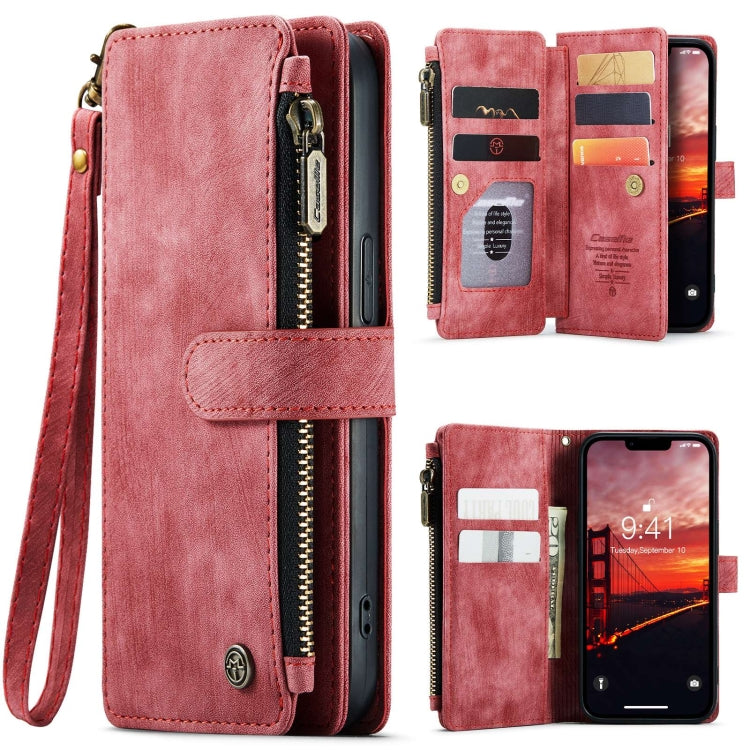 For iPhone 15 CaseMe C30 Multifunctional Leather Phone Case(Red) - free shipping - PMC TechLife - Order now!