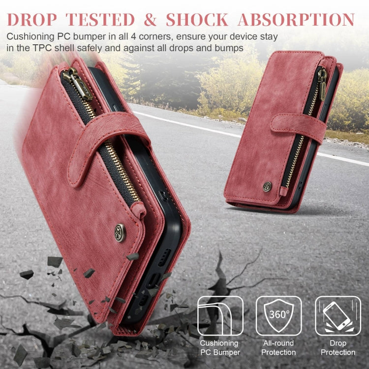 For iPhone 15 CaseMe C30 Multifunctional Leather Phone Case(Red) - free shipping - PMC TechLife - Order now!