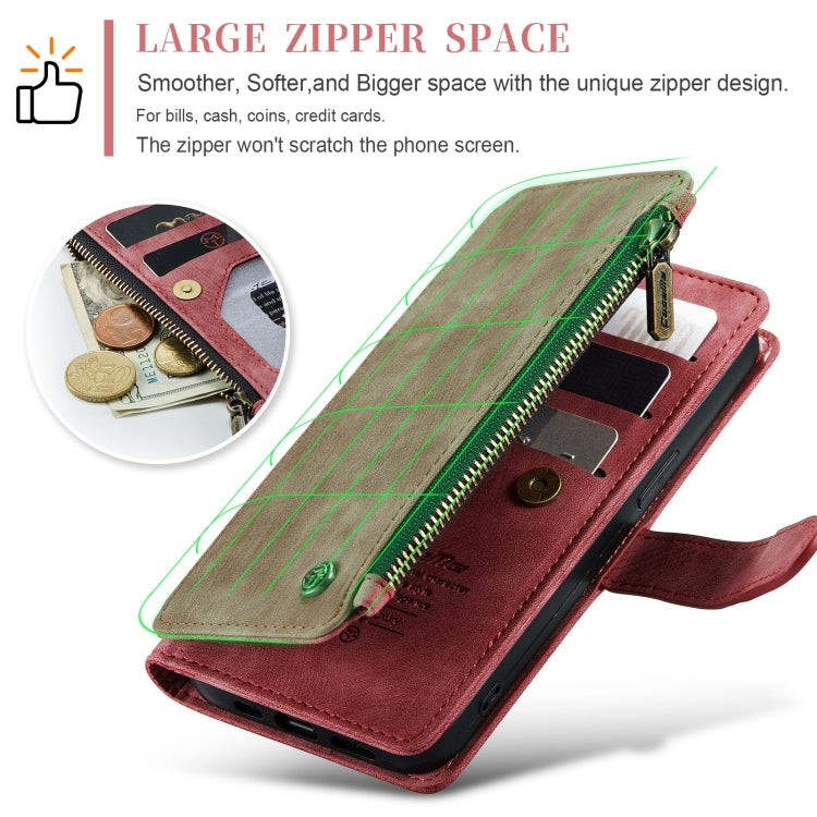 For iPhone 15 CaseMe C30 Multifunctional Leather Phone Case(Red) - free shipping - PMC TechLife - Order now!