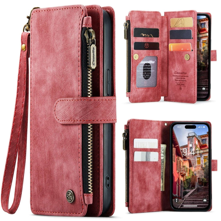 For iPhone 15 Pro CaseMe C30 Multifunctional Leather Phone Case(Red) - iPhone 15 Pro Cases by CaseMe | Online Shopping South Africa | PMC Jewellery | Buy Now Pay Later Mobicred