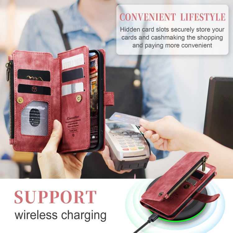 For iPhone 15 Pro Max CaseMe C30 Multifunctional Leather Phone Case(Red) - free shipping - PMC Jewellery - Order now!