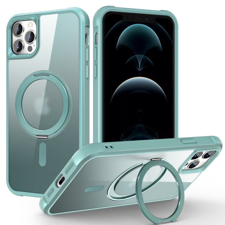 For iPhone 13 Pro Max / 12 Pro Max MagSafe Magnetic Rotating Holder Phone Case(Lake Blue) - iPhone 13 Pro Max Cases by PMC Jewellery | Online Shopping South Africa | PMC Jewellery