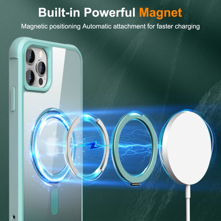 For iPhone 13 Pro Max / 12 Pro Max MagSafe Magnetic Rotating Holder Phone Case(Lake Blue) - iPhone 13 Pro Max Cases by PMC Jewellery | Online Shopping South Africa | PMC Jewellery