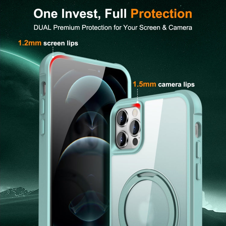 For iPhone 13 Pro Max / 12 Pro Max MagSafe Magnetic Rotating Holder Phone Case(Lake Blue) - free shipping - PMC TechLife - Order now!