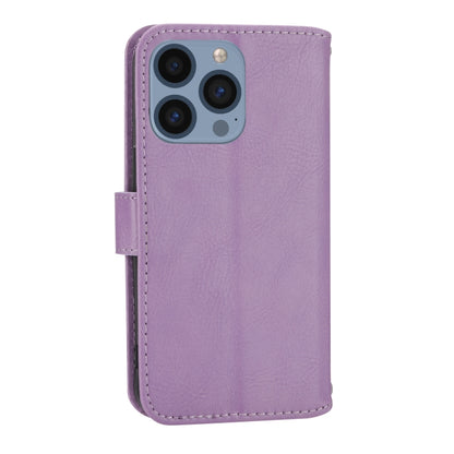 For iPhone 16 Pro Oil Skin Zipper Wallet Leather Phone Case(Purple) - iPhone 16 Pro Cases by PMC Jewellery | Online Shopping South Africa | PMC Jewellery | Buy Now Pay Later Mobicred