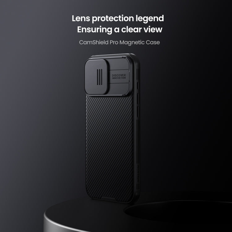 For iPhone 16 Pro Max NILLKIN CamShield Pro Magnetic Magsafe Phone Case(Black) - free shipping - PMC Jewellery - Order now!