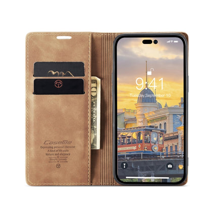 For iPhone 15 Pro CaseMe 013 Multifunctional Horizontal Flip Leather Phone Case(Brown) - iPhone 15 Pro Cases by CaseMe | Online Shopping South Africa | PMC Jewellery | Buy Now Pay Later Mobicred