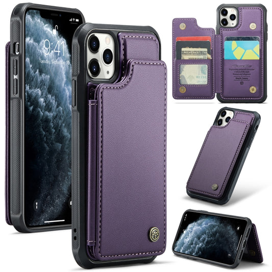 For iPhone 11 Pro CaseMe C22 Card Slots Holder RFID Anti-theft Phone Case(Purple) - iPhone 11 Pro Cases by CaseMe | Online Shopping South Africa | PMC Jewellery | Buy Now Pay Later Mobicred