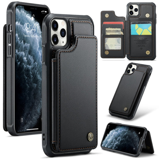 For iPhone 11 Pro CaseMe C22 Card Slots Holder RFID Anti-theft Phone Case(Black) - iPhone 11 Pro Cases by CaseMe | Online Shopping South Africa | PMC Jewellery | Buy Now Pay Later Mobicred