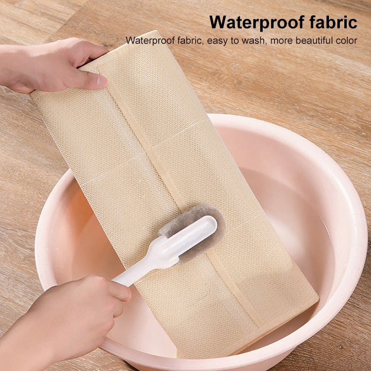 12+24 Grids Underwear Storage Bag Non-woven Double-sided Hanging Storage Bag(Beige) - Storage Bags by PMC TechLife | Online Shopping South Africa | PMC TechLife | Buy Now Pay Later Mobicred