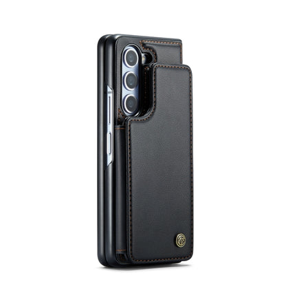 For Samsung Galaxy Z Fold5 CaseMe C22 PC+TPU Business Style RFID Anti-theft Leather Phone Case(Black) - Galaxy Z Fold5 Cases by CaseMe | Online Shopping South Africa | PMC Jewellery | Buy Now Pay Later Mobicred