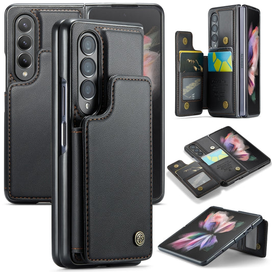 For Samsung Galaxy Z Fold3 5G CaseMe C22 PC+TPU Business Style RFID Anti-theft Leather Phone Case(Black) - Galaxy Phone Cases by CaseMe | Online Shopping South Africa | PMC Jewellery | Buy Now Pay Later Mobicred