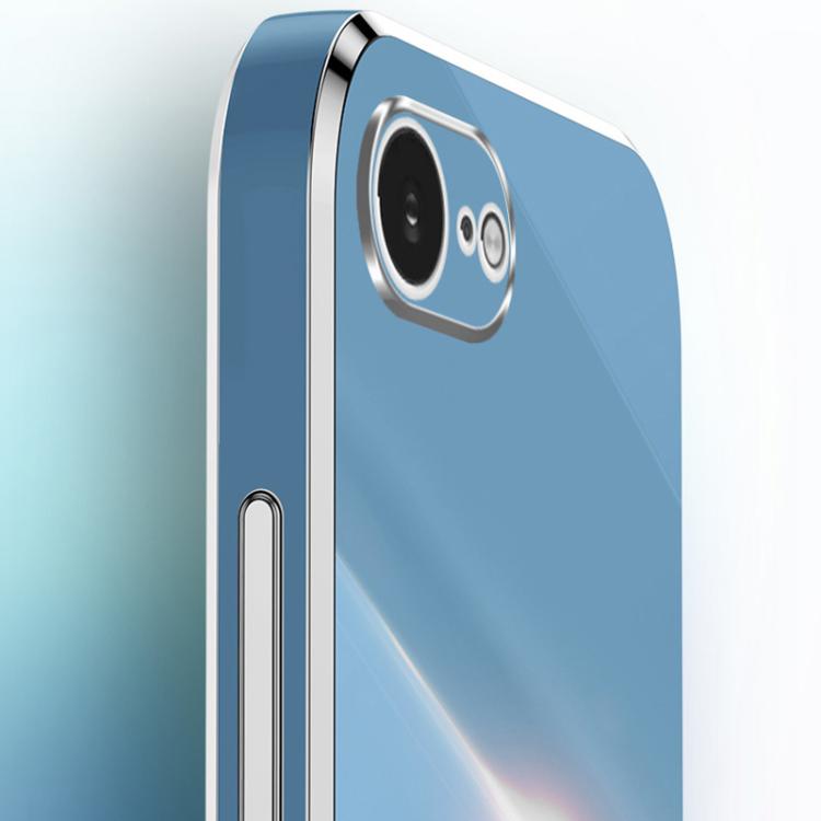 For iPhone 16e XINLI Straight Edge 6D Electroplate TPU Phone Case(Cherry Purple) - free shipping - PMc TechLife - Order now!