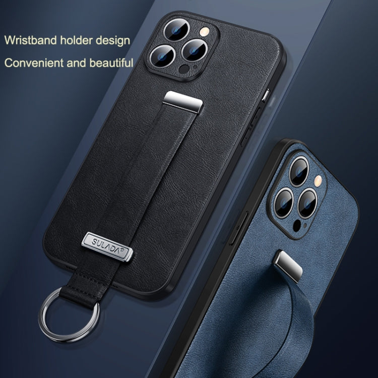 For iPhone 16 SULADA Tide Cool Series PC + Leather Texture Skin Feel Phone Case(Brown) - free shipping - PMC Jewellery - Order now!