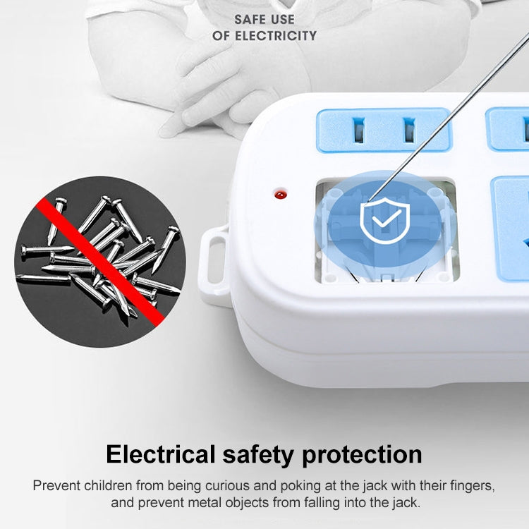 Anti-electric Shock Desk Power Strip Socket 8-position 3m, CN Plug - free shipping - PMC TechLife - Order now!