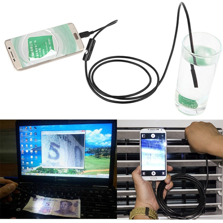 AN97 Waterproof Micro USB Endoscope Snake Tube Inspection Camera for Parts of OTG Function Android Mobile Phone, with 6 LEDs, Lens Diameter:8mm(Length: 5m) -  by PMC Jewellery | Online Shopping South Africa | PMC Jewellery | Buy Now Pay Later Mobicred