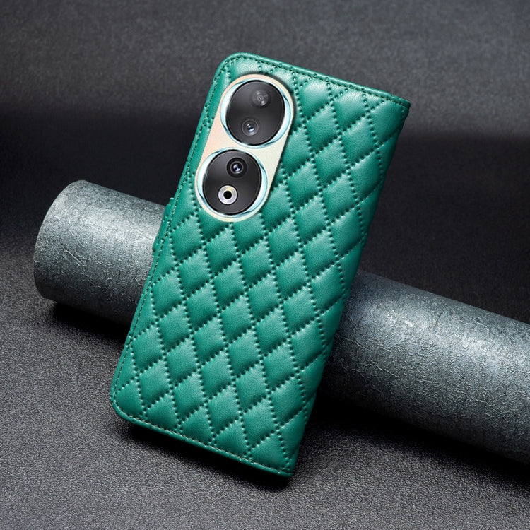 For Honor 90 5G Diamond Lattice Wallet Flip Leather Phone Case(Green) - Honor Cases by PMC Jewellery | Online Shopping South Africa | PMC Jewellery | Buy Now Pay Later Mobicred