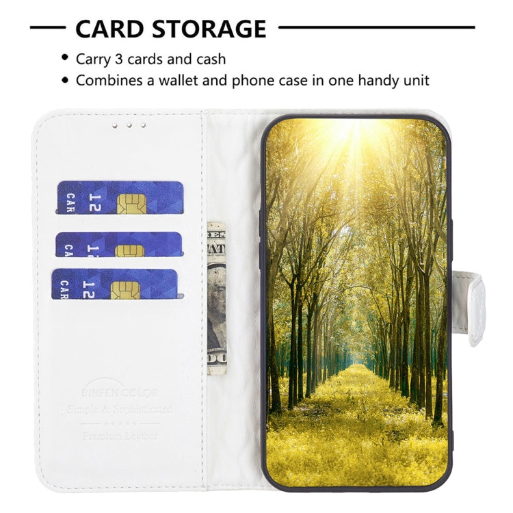 For Honor 100 Diamond Lattice Wallet Flip Leather Phone Case(White) - Honor Cases by PMC TechLife | Online Shopping South Africa | PMC TechLife | Buy Now Pay Later Mobicred