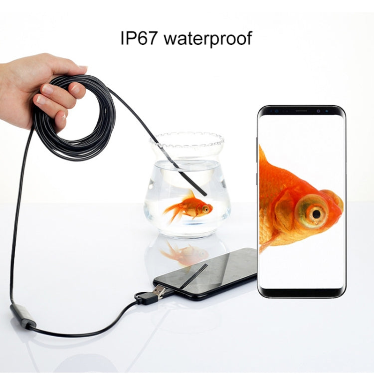 AN100 3 in 1 IP67 Waterproof USB-C / Type-C + Micro USB + USB HD Endoscope Hard Tube Inspection Camera for Parts of OTG Function Android Mobile Phone, with 6 LEDs, Lens Diameter:5.5mm(Length: 2m) -  by PMC Jewellery | Online Shopping South Africa | PMC Jewellery | Buy Now Pay Later Mobicred