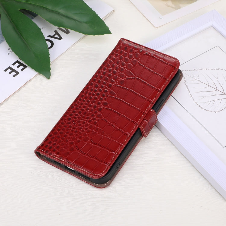 For Sony Xperia 5 VI Crocodile Top Layer Cowhide Leather Phone Case(Red) - Sony Cases by PMC TechLife | Online Shopping South Africa | PMC TechLife | Buy Now Pay Later Mobicred