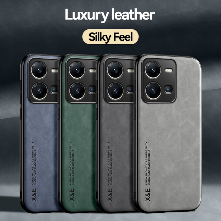 For vivo X100 Pro Skin Feel Magnetic Leather Back Phone Case(Green) - X100 Pro Cases by PMC Jewellery | Online Shopping South Africa | PMC Jewellery