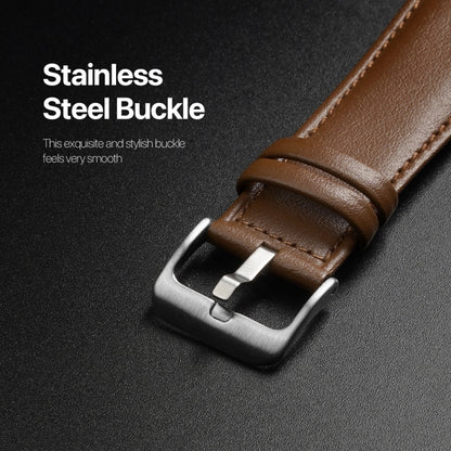 For Apple Watch SE 2023 44mm DUX DUCIS YS Series Genuine Leather Watch Band(Brown) - Watch Bands by DUX DUCIS | Online Shopping South Africa | PMC Jewellery | Buy Now Pay Later Mobicred