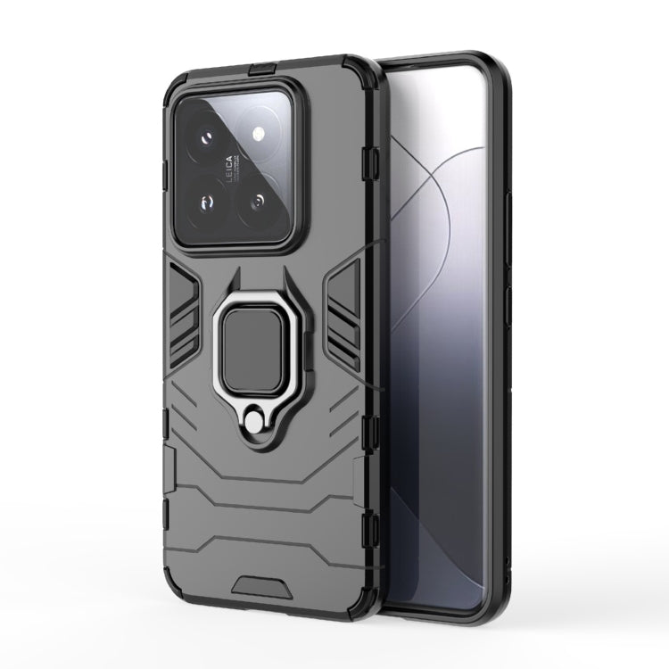 For Xiaomi 14 Pro Shockproof PC + TPU Holder Phone Case(Black) - free shipping - PMC TechLife - Order now!