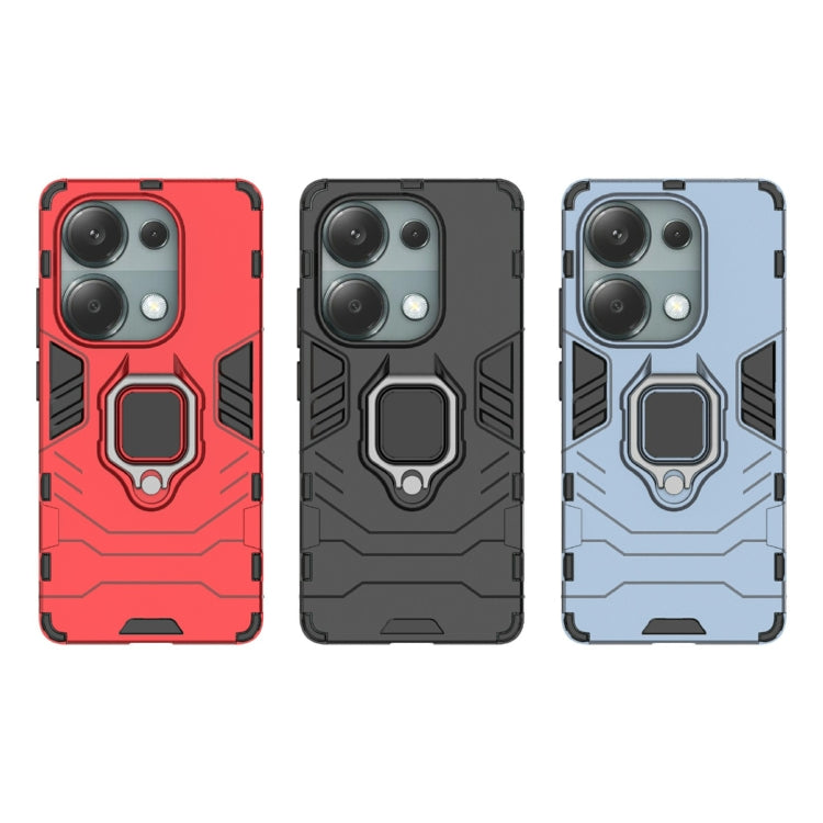 For Xiaomi Redmi Note 13 Pro 4G Global Shockproof PC + TPU Holder Phone Case(Red) - Note 13 Pro Cases by PMC TechLife | Online Shopping South Africa | PMC TechLife | Buy Now Pay Later Mobicred