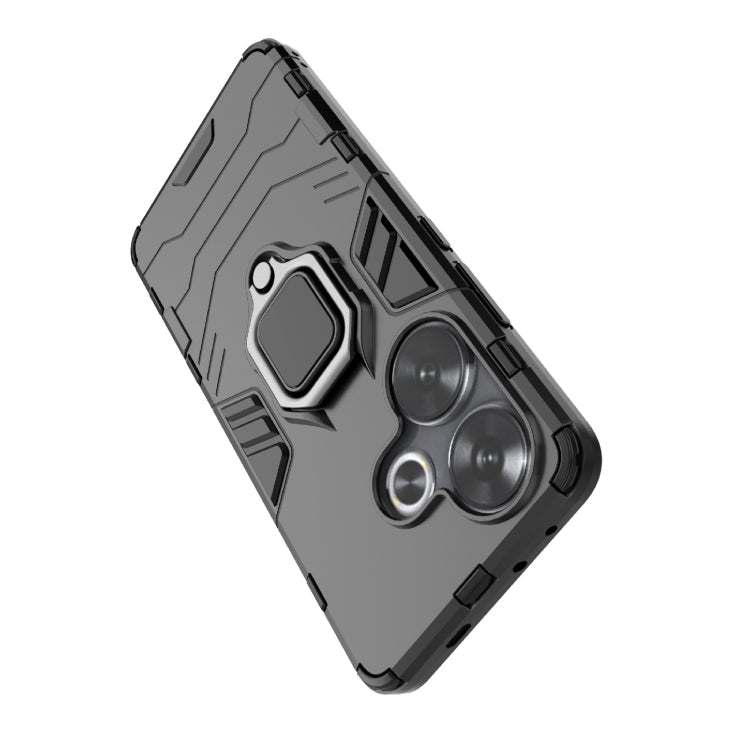 For Xiaomi Poco F6 Shockproof PC + TPU Holder Phone Case(Navy Blue) - Xiaomi Cases by PMC TechLife | Online Shopping South Africa | PMC TechLife | Buy Now Pay Later Mobicred