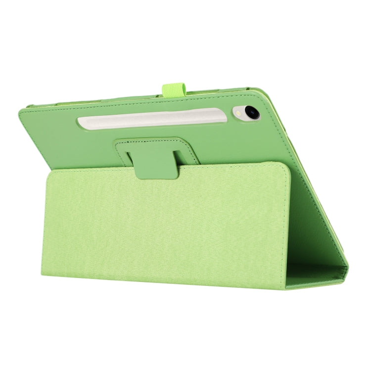 For Samsung Galaxy Tab S9 Litchi Texture Leather Tablet Case with Holder(Green) - Other Galaxy Tab PC by PMC Jewellery | Online Shopping South Africa | PMC Jewellery | Buy Now Pay Later Mobicred