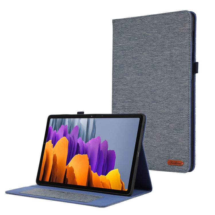 For Samsung Galaxy Tab S9+ / S10+ Horizontal Flip TPU + Fabric PU Leather Tablet Case(Dark Blue) - Other Galaxy Tab PC by PMC Jewellery | Online Shopping South Africa | PMC Jewellery | Buy Now Pay Later Mobicred