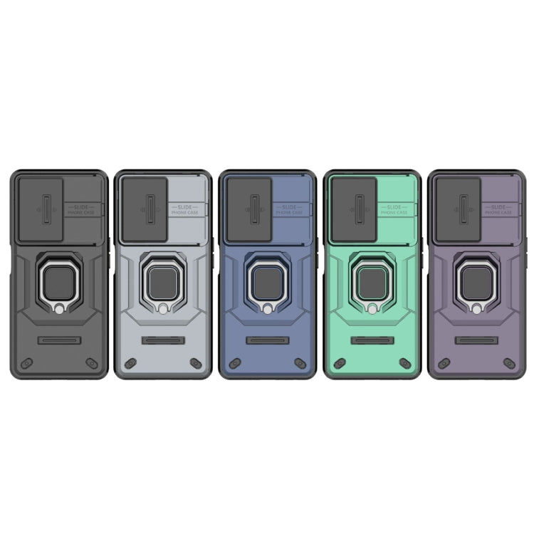 For OnePlus Nord CE 3 Lite 5G Sliding Camshield TPU + PC Shockproof Phone Case with Holder(Purple) - OnePlus Cases by PMC TechLife | Online Shopping South Africa | PMC TechLife | Buy Now Pay Later Mobicred