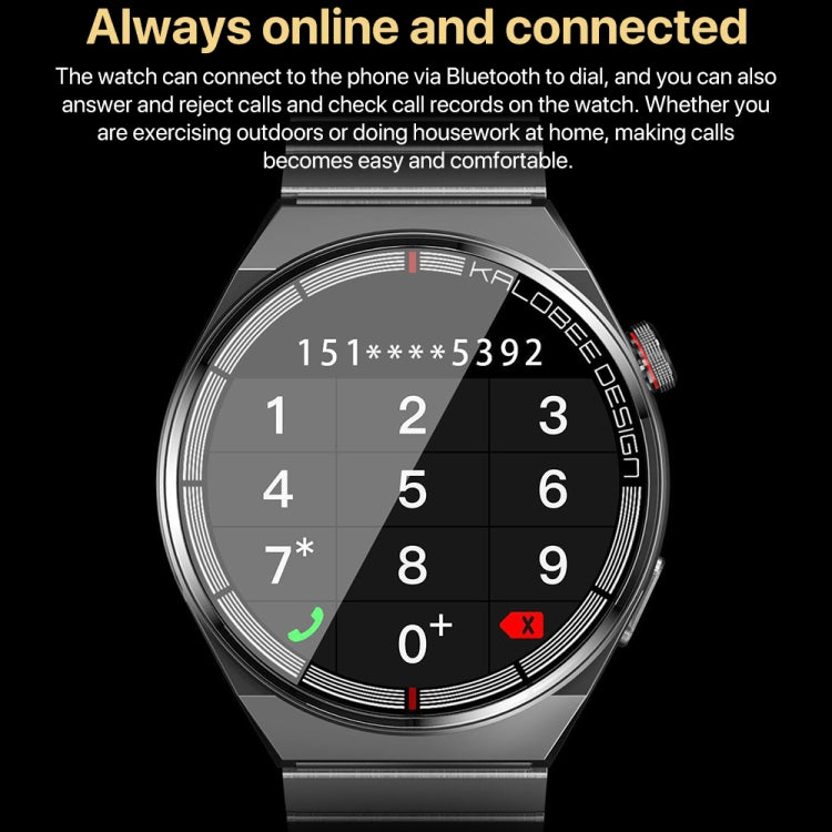 1.3 inch Bamboo Steel Band IP68 Waterproof Smart Watch Support Bluetooth Call(Black) - Smart Watches by PMC TechLife | Online Shopping South Africa | PMC TechLife | Buy Now Pay Later Mobicred