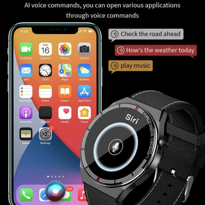 1.3 inch Bamboo Steel Band IP68 Waterproof Smart Watch Support Bluetooth Call(Black) - Smart Watches by PMC Jewellery | Online Shopping South Africa | PMC Jewellery | Buy Now Pay Later Mobicred