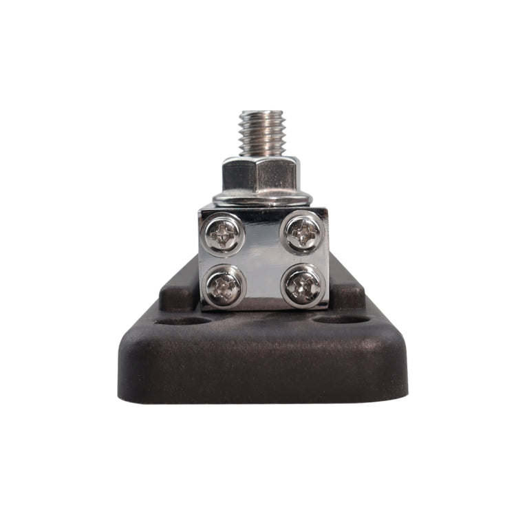RV 600A High Current Busbar 4-way Straight M10 Wiring Studs(Black) - Fuse by PMC TechLife | Online Shopping South Africa | PMC TechLife | Buy Now Pay Later Mobicred
