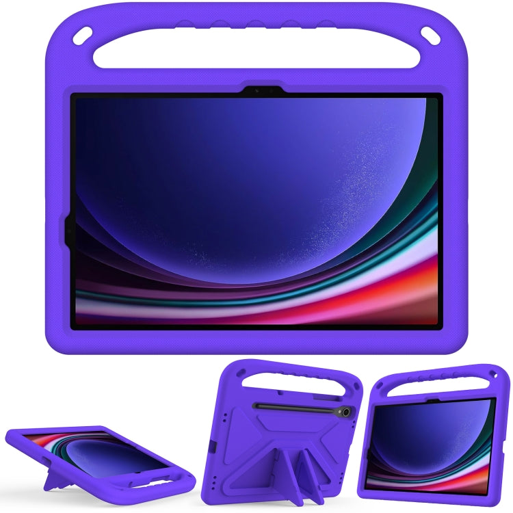 For Samsung Galaxy Tab S9 Handle EVA Shockproof Tablet Case with Holder(Purple) - Galaxy Tab S9 Cases by PMC Jewellery | Online Shopping South Africa | PMC Jewellery | Buy Now Pay Later Mobicred