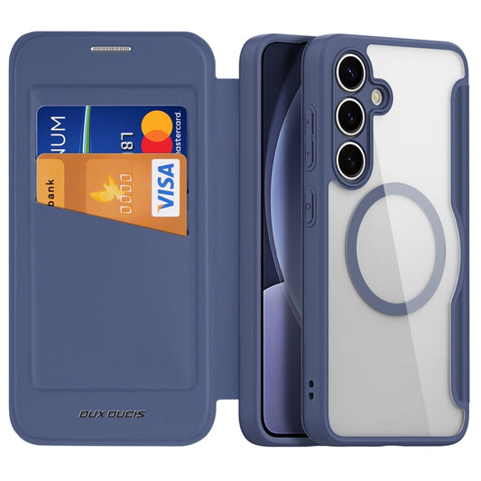 For Samsung Galaxy S25+ 5G DUX DUCIS Skin X Pro Series Magsafe PC + TPU Phone Leather Case(Blue) - Galaxy S25+ 5G Cases by DUX DUCIS | Online Shopping South Africa | PMC Jewellery | Buy Now Pay Later Mobicred