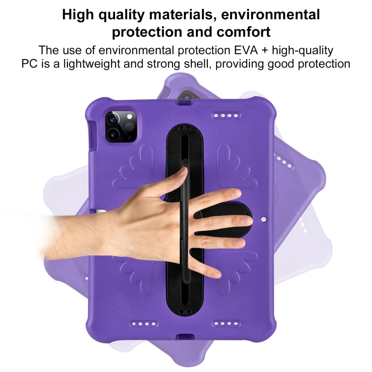 For iPad Pro 11 2024 Shield 360 Rotation Handle EVA Shockproof PC Tablet Case(Purple Black) - iPad Pro 11 2024 Cases by PMC TechLife | Online Shopping South Africa | PMC TechLife | Buy Now Pay Later Mobicred
