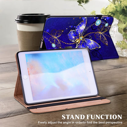 For Samsung Galaxy Tab S9 Crystal Texture Painted Leather Tablet Case(Diamond Butterflies) - Galaxy Tab S9 Cases by PMC Jewellery | Online Shopping South Africa | PMC Jewellery | Buy Now Pay Later Mobicred