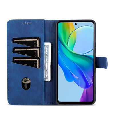 For vivo Y78 5G / Y36 / Y27 5G AZNS Skin Feel Calf Texture Flip Leather Phone Case(Blue) - vivo Cases by AZNS | Online Shopping South Africa | PMC Jewellery