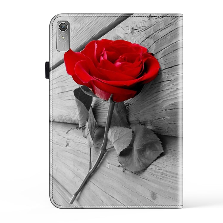 For Lenovo Xiaoxin Pad Pro 12.7 Crystal Texture Painted Leather Tablet Case(Rose) - Lenovo by PMC TechLife | Online Shopping South Africa | PMC TechLife | Buy Now Pay Later Mobicred