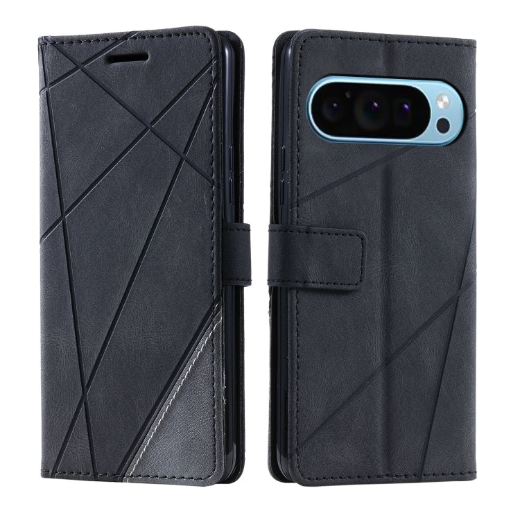 For Google Pixel 9 Pro Skin Feel Splicing Leather Phone Case(Black) - Google Cases by PMC Jewellery | Online Shopping South Africa | PMC Jewellery | Buy Now Pay Later Mobicred