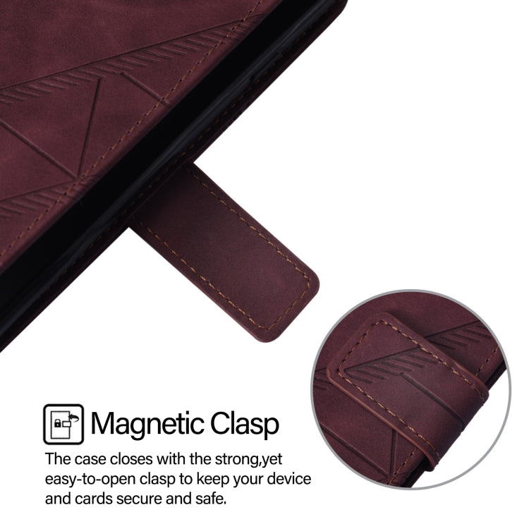 For Huawei Pura 70 Pro Crossbody 3D Embossed Flip Leather Phone Case(Wine Red) - Huawei Cases by PMC Jewellery | Online Shopping South Africa | PMC Jewellery | Buy Now Pay Later Mobicred