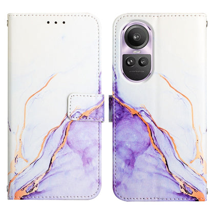 For OPPO Reno10/10 Pro Global PT003 Marble Pattern Flip Leather Phone Case(LS006) - OPPO Cases by PMC Jewellery | Online Shopping South Africa | PMC Jewellery | Buy Now Pay Later Mobicred