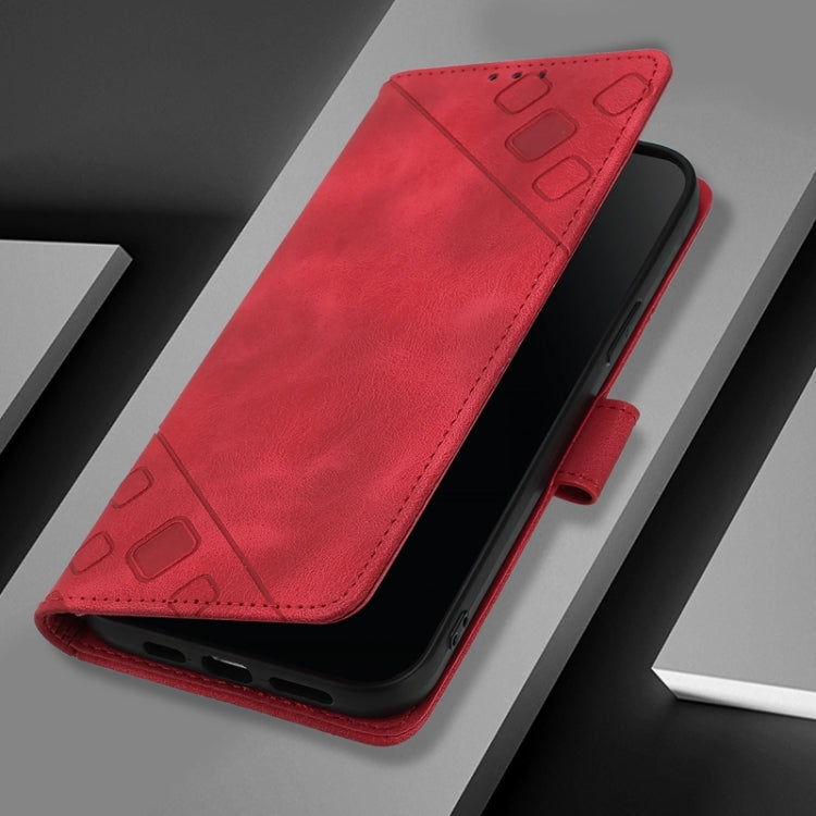 For Huawei Pura 70 Skin Feel Embossed Leather Phone Case(Red) - Huawei Cases by PMC Jewellery | Online Shopping South Africa | PMC Jewellery | Buy Now Pay Later Mobicred