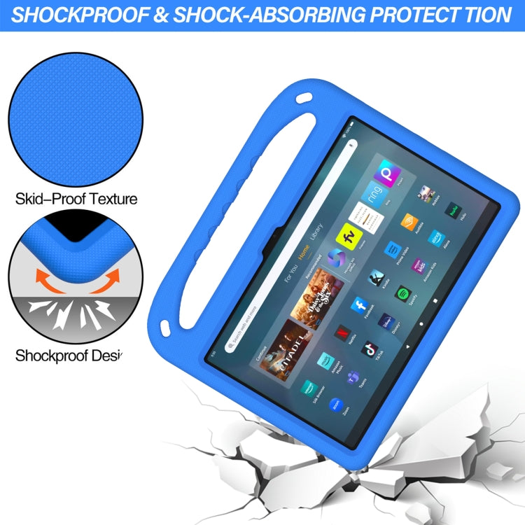 For Amazon Kindle Fire Max 11 Handle EVA Shockproof Tablet Case with Holder(Blue) - Amazon by PMC TechLife | Online Shopping South Africa | PMC TechLife | Buy Now Pay Later Mobicred
