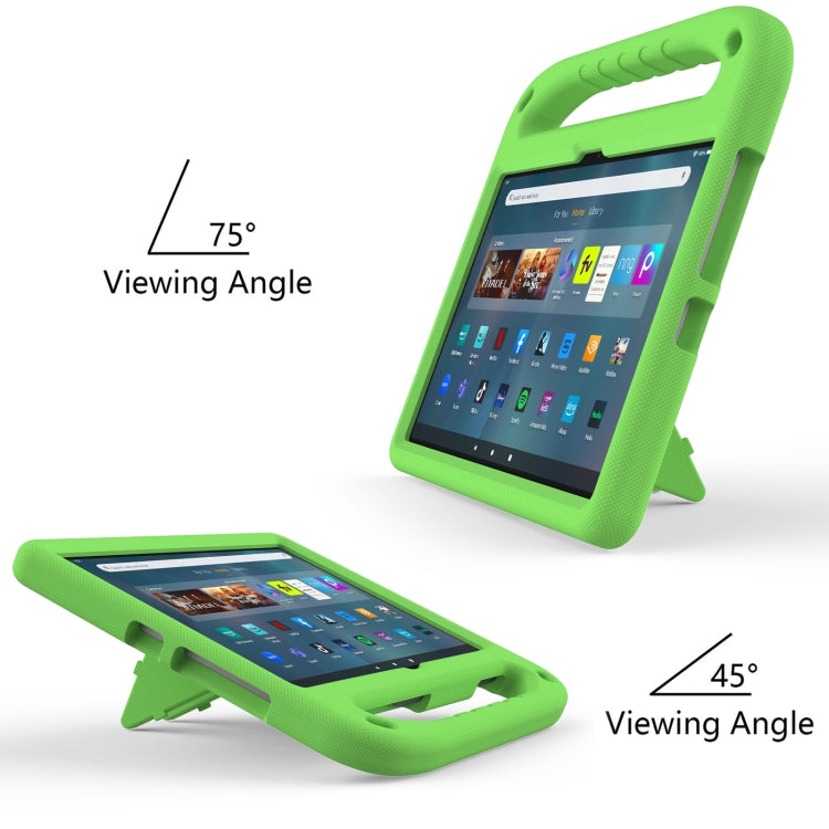 For Amazon Kindle Fire Max 11 Handle EVA Shockproof Tablet Case with Holder(Green) - Amazon by PMC TechLife | Online Shopping South Africa | PMC TechLife | Buy Now Pay Later Mobicred