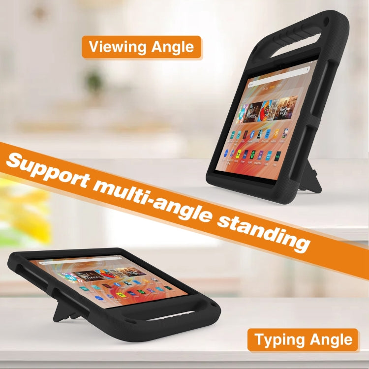 For Amazon Kindle Fire HD 10 2023 Handle EVA Shockproof Tablet Case with Holder(Black) - Amazon by PMC TechLife | Online Shopping South Africa | PMC TechLife | Buy Now Pay Later Mobicred